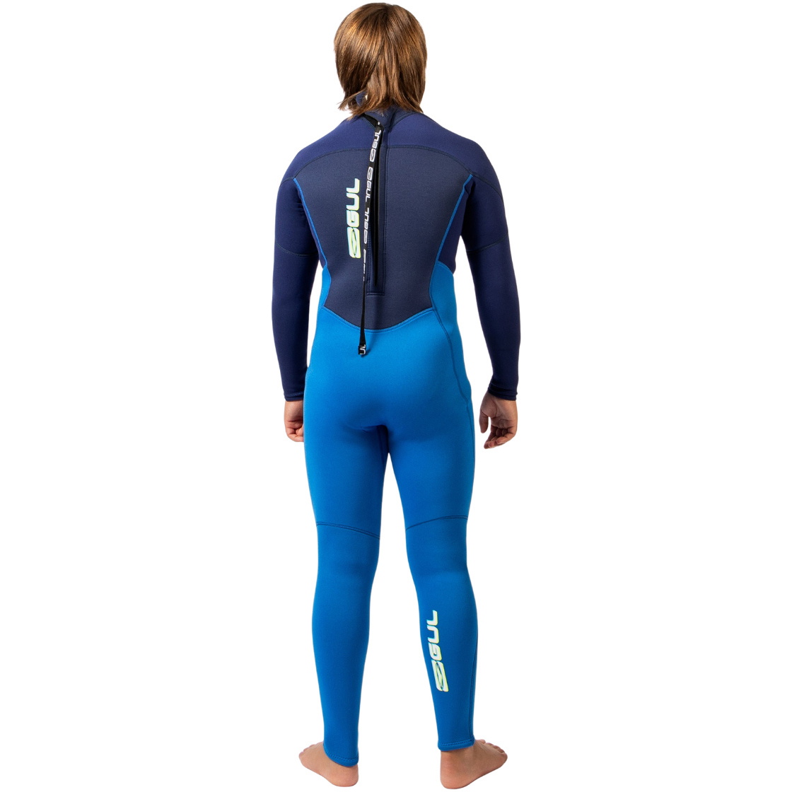 2026 Gul Junior Response Natur 3/2mm Flatlock Back Zip Wetsuit RE1322-BLBL - Blue